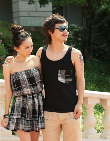 เดรสสั้นเกาะอก ลายสก็อตอินเทรนด์ ใส่เรียบเก๋ดูดี จะใส่ตัวเดียวหรือมีเสื้อคลุมก็ดูดีน่ารัก ITB004 